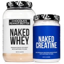 NAKED Whey Chocolate Peanut Butter Protein Powder (21 Servings) + Pure Micronized Creatine Monohydrate 500g (100 Servings) – Grass-Fed; Bulk; Non-GMO; Gluten Free; Soy Free