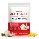 Odorless Aged Garlic Extract Capsules 300 Count, 7500mg Organic Aged Garlic Supplement for Heart, Traditional Herbal Support, 2-Year Matured for Overall Wellness, Non-GMO, Gluten Free
