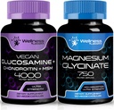 WELLNESS LABSRX Glucosamine Chondroitin MSM | Magnesium Glycinate Capsules