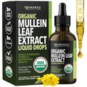 Mullein Drops for Lungs - USDA Organic Mullein Leaf Extract - Respiratory Health and Lung Support Supplement - 2 Fl Oz - Vegan, Non-GMO, and Alcohol Free Formula - Herbal Tincture - 2 Month Supply