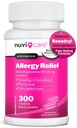 NUVICARE Allergy Relief Tablets - Diphenhydramine 25mg Antihistamine Tablets for Runny Nose, Sneezing, Itchy Eyes & Throat - Compare to Benadryl Allergy Meds - OTC Adult Allergy Medicine (300 Count)