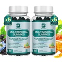 Sea Moss Gummies with Ashwagandha & Chlorophyll, Immune, Digestive and Gut Detox Support, Powered by Black Seed Oil, Vitamin C, Vitamin D & Magnesium, GMO, Vegan, Apple Flavor, 120 SeaMoss Gummies