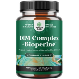 Extra Strength DIM Supplement for Men & Women - DIM + Bioperine Complex for Hormone Balance - Diindolylmethane with Calcium D-Glucarate & Broccoli Florets for Radiant Skin & Mood Support - 120 Count