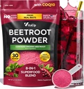 VitaUp Beet Root Powder 8 in 1 – USA Made Beets Powder Supplements with Grape Seed, Hawthorn, Coq10 – with Organic Beetroot for Normal Circulation & Energy Support – 30 Serving