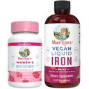 MaryRuth's Multivitamin Gummies for Women (Strawberry) & Iron Liquid (Berry) | Clean Label Project Verified® | Supplements for Beauty, Immunity & Overall Health | Sugar Free, Vegan, Non-GMO