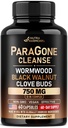 Wormwood, Black Walnut, Clove & Astragalus - ParaGone for Cleanse, Detox, Intestinal & Gut Flora Support - 12 in 1 Complex for Men & Women - NON-GMO, Vegan - Made in USA - 60 Capsules for 2 Months