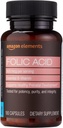   Elements - Folic Acid, 800 mcg per serving, Tablet, 180 Count, Pack of 1, Women's Dietary Supplement for Healthy Prenatal Development, 6 Months of Supply