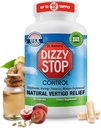Dizzy Stop Dr. Barton's Vertigo Relief Products with Ginger and Grape Seed - Non-Drowsy Motion Sickness Pills for Dizziness Relief and Inner Ear Balance - 80 Count