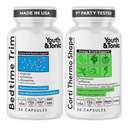 Youth & Tonic Weight Loss Support Night & Day Pills - Bedtime Trim & Cortithermo Shape - Nighttime Recovery + Daytime Energy & Metabolism Support – 60 Capsules for Women & Men