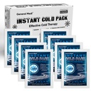 General Medi Instant Ice Cold Pack (4”x 5.5”) – 8 Packs Disposable Cold Therapy Ice Packs for Pain Relief, Swelling, Inflammation, Sprains, Toothache – for Athletes & Outdoor Activities