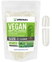 XPRS Nutra Size 1 Empty Capsules - 100 Count Clear Empty Vegan Capsules - Vegetarian Pills - DIY Vegetable Capsule Filling- Veggie Pill Caps for Do-It-Yourself Supplements