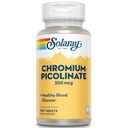 SOLARAY Chromium Picolinate 200 mcg Supplement - Metabolism Support for Men & Women, 200mcg per Serving, Blood Glucose Support - 200 Tablet Count | Metabolism Support for Men & Women, 200mcg per Serving, Blood Levels Support