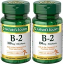 Nature's Bounty, Vitamin B-2, 100 mg, 100 Tablets - Pack of 2