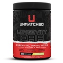 Unmatched Longevity EAA Essential Amino Acids | Muscle Build & Recovery | Performance & Health-Span Benefits | Natural Flavors & Sweeteners | 30 Servings (Lemon Lime Sherbet)