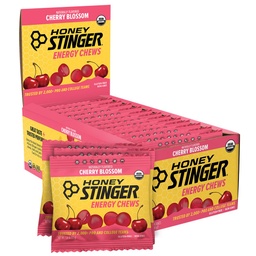 Honey Stinger Organic Cherry Blossom Energy Chew, Gluten Free & Caffeine Free, for Exercise, Running and Performance, Sports Nutrition for Home & Gym, Pre and Mid Workout, 21.6 Ounces (Pack of 12)