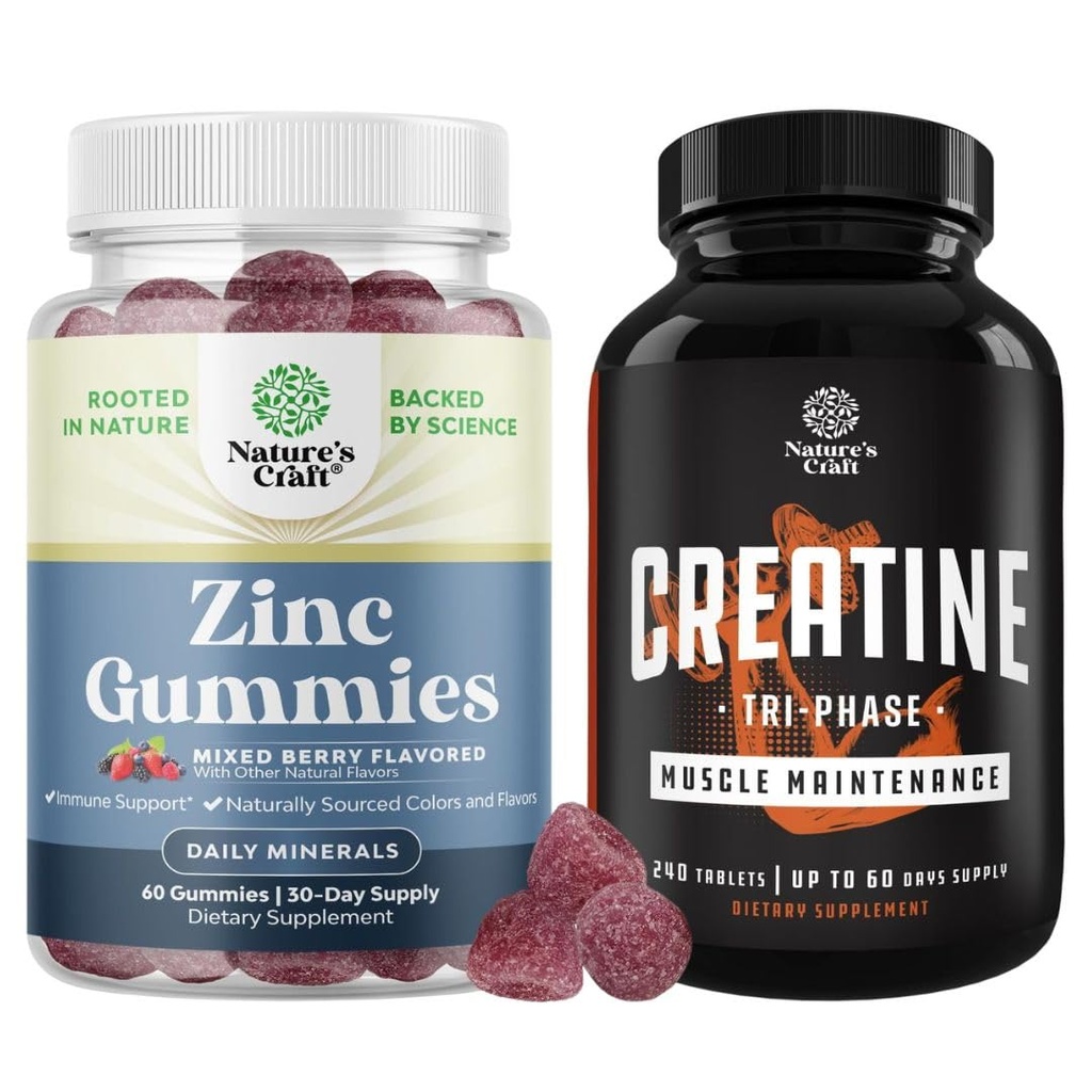 Extra Strength Zinc & Creatine Gummies - Energy & Immunity