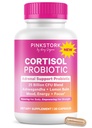 Pink Stork Cortisol Probiotic for Women – Mood and Adrenal Support Supplement – Ashwagandha, Lemon Balm, Chamomile, 25 Billion CFU – Gut Health, Energy, Focus – Lower Cortisol – 30 Capsules