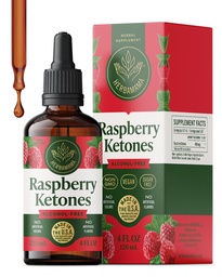 HERBAMAMA Raspberry Ketones Liquid Supplement - Metabolism Support & Weight Management - Appetite Control and Craving Relief Support* - Vegan, Non-GMO, Alcohol & Sugar-Free, 168-Day Supply