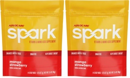 AdvoCare Spark Vitamin & Amino Acid Supplement - Focus & Energy Drink Powder Mix with Vitamin A, B-6, C & E - Also Includes L-Carnitine & L-Tyrosine - Mango Strawberry, 14 Stick Packs (Pack of 2)