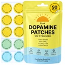 Dopamine Patches Extra Strength – 90 Count Mood Support Patch for Energy & Balance – Plant-Based Non-GMO Dopamine Patch – Serotonin Support for Women & Men – 3 Month Supply