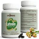 Luteolin Supplement 300mg, Powerful MCAS Stabilizer, Seasonal Allergies and Anti-inflammatory Balance, with Luteolin 150mg, Rutin 75mg, Pea 75mg, Vegetarian,Gluten-Free, 120 Softgels