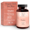 Organic Irish Sea Moss Capsules with Burdock Root, Bladderwrack and Bioperine Black Pepper - for Energy, Gut Health, Thyroid & Anti Aging - Vegan - 60 ct