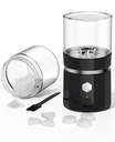Cordless Electric Pill Crusher - Wodvalt Pill Crusher Fine Powder with Stainless Steel Blade, Grind and Pulverize for Pills & Vitamins Extremely Fine for Elderly and Pets (Black)