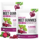 Beet Root Gummies 2 Pack 8 in 1 Beetroot Gummies with CoQ10, Grape Seed, Vitamin C & B12 Sugar Free Gummies for Nitric Oxide, Circulation & Energy Support 90 Beet Chews