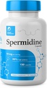 Spermidine Capsules Gluten Free 99% Concentration 100x More Potent Than Wheat Germ Extract for Anti-Aging DNA Telomere Support