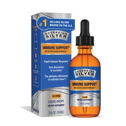 Sovereign Silver Immune Support, Colloidal Silver, 2 fl oz (59 mL)