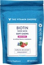 The Vitamin Shoppe Biotin Soft Chews for Hair, Skin & Nail Support - 5,000mcg - Mixed Berry (60 Soft Chews)