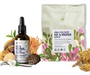 Brain & Body Raw Bundle - Organic Sea Moss for Seamoss Gel (Family Size) & Smart Shrooms Liquid Drops in Vanilla Flavor - Irish Sea Moss & Mushroom Complex, Nootropic Brain Supplements for Memory & Fo