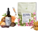 Brain & Body Raw Bundle - Organic Sea Moss for Seamoss Gel (Family Size) & Smart Shrooms Liquid Drops in Chocolate Flavor - Irish Sea Moss & Mushroom Complex, Nootropic Brain Supplements for Memory &