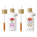 Rainbo Alcohol Free Mushroom Bundle, Reishi Mushroom Extract + Turkey Tail Mushroom Tincture, Dail Tinctures for Comprehensive Immune Support, Vegan Liquid Mushroom Supplements