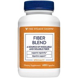 The Vitamin Shoppe Fiber Blend, Natural Source Insoluble and (600 Capsules)