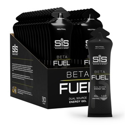 Science in Sport BETA Fuel Gel - Dual-Source Energy Gel - Isotonic Gel - Fast-Absorbing Carbohydrate Energy - Sports Nutrition - Easy on Stomach - Portable - Neutral Flavor - 30-Pack