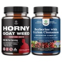 Bundle of Horny Goat Weed for Male Enhancement - Tongkat Ali Saw Palmetto Extract Panax Ginseng Black Maca Root for Stamina and Berberine with Ceylon Cinnamon - Heart Health and Sugar Support