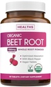 USDA Organic Beet Root Powder (60 Tablets) 1350mg Beets Per Serving with Black Pepper for Extra Absorption - Super Antioxidant and Nitrate Supplement for Athletic Performance and Stamina- No Capsules