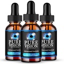Pure Vision Drops, Official Pure Vision Eye Health Supplement Droppers - Maximum Strength, All Natural Visual Wellness & Crystal Clear View, Premium PureVision Drops Advanced Formula Reviews (3 Pack)