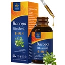 Bacopa monnieri Extract Drops for Memory, Energy & Cognitive Function Support, 5-in-1 Herbal Supplement with Ashwagandha Saffron - High Concentrated Liquid. 2 oz
