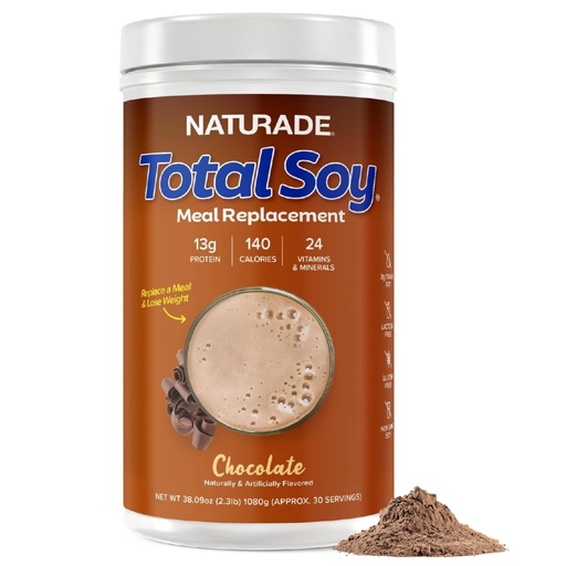 Total Soy Plant-Based Meal Replacement Powder | 13g Complete Soy Protein, Low Carb, Low Sugar | Supports Hormonal Balance, Healthy Blood Sugar & Weight Management | Chocolate, Vegan