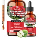 DEDICAD 10in1 Berberine HCl Drops - Liposomal Berberine Liquid - Activator Berberine with Ceylon Cinnamon, Bitter Melon, and 7 More - 60ml