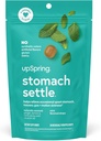 UpSpring Stomach Settle Drops for Occasional Nausea Relief/Upset Stomach with Ginger, Lemon, Spearmint, and B6. Mint Flavor Drops, 28 Ct(Packaging May Vary)