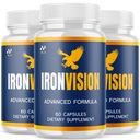 (3 Pack) Iron Vision Capsules, Official IronVision Supplement Pills with All Natural Ingredients, Advanced Eye Health Support Formula with Max Strength Vitamins for Women and Men (180 Capsules)