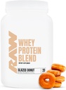 RAW Whey Protein Powder Blend, Glazed Donut (20 Servings) - Grass-Fed Microfiltered Protein Isolate for Muscle Growth & Recovery - Pre & Post Workout Sports Nutrition Supplement for Men & Women
