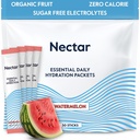 Nectar Hydration Packets - Electrolytes Powder Packets - No Sugar or Calories - Organic Fruit Liquid Daily IV Electrolytes Powder for Dehydration Relief and Rehydration (Watermelon 30 Pack)