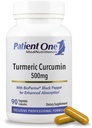 Patient One Turmeric Curcumin 500 mg | Supplement to Support Healthy Inflammatory Response and More* | with Black Pepper Extract | 90 Capsules