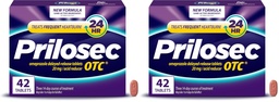 Prilosec OTC, Omeprazole Delayed Release, Acid Reducer, Treats Frequent Heartburn for 24 Hour Relief, 1 Doctor Recommended Brand, 42 Count (Pack of 2)
