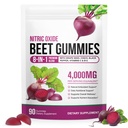 NIFEISHI Beet Root Gummies, 8 in 1 Super Beets Gummies with CoQ10, Grape Seed, Vitamin C, B12, L-Arginine & L-Citrulline, Energy Level Suport, Sugar Free - 90 Count