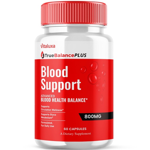 Tru Balance Blood Support Capsules, TruBalance Pills TrueBalance True Maximum Strength Supplement Glycogen Health Advanced Formula Vitamin All Natural High Performance Plus (60 Capsules)